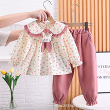 女童宝宝秋装套装2023新款1-3岁2婴幼儿小女孩韩版洋气春秋两件套