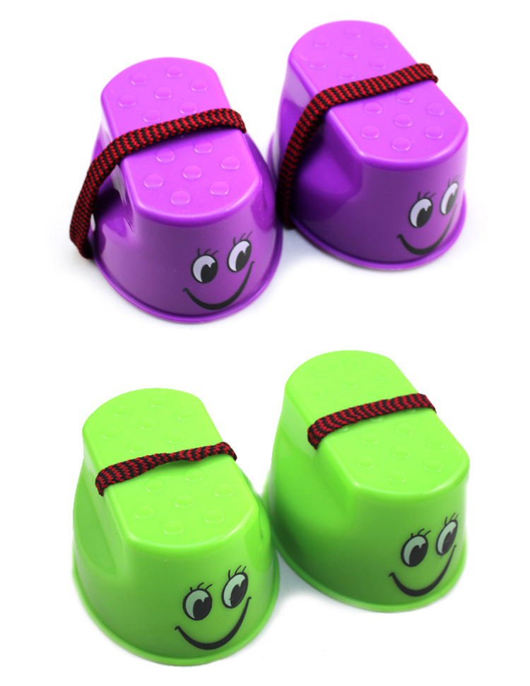 高跷鞋活动游戏道具笑脸户外互动踩高跷批发小礼品地摊奖品