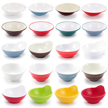 密胺碗餐具仿瓷碗火锅沾水碟碗塑料单耳碗小吃调味酱料油碟碗商用