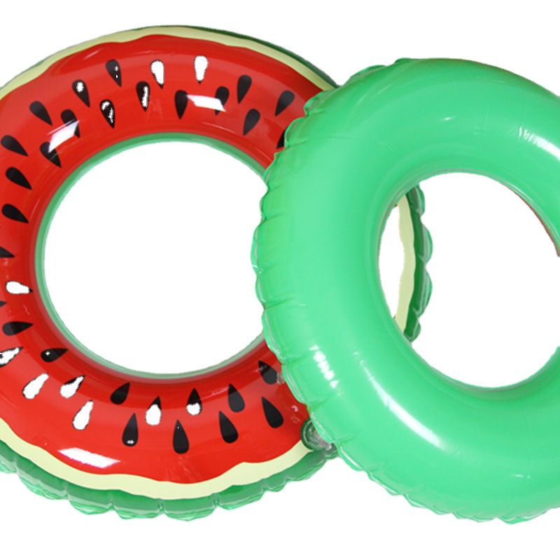 Spot Wholesale 120 Watermelon Swimming Ring Children Thickened Men and Women Inflatable Life Buoy Children Baby Swimming Ring