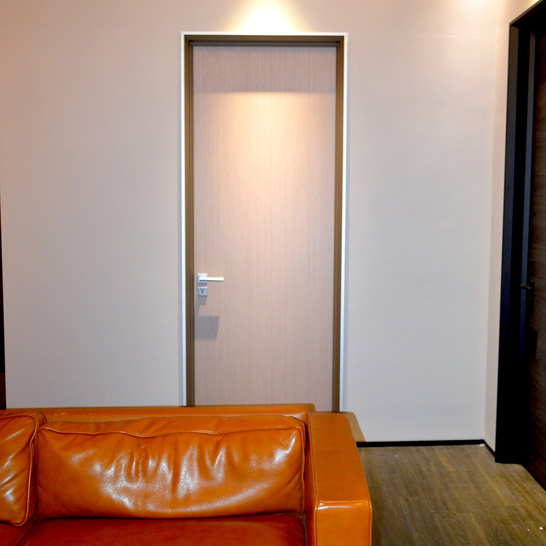 广东门厂酒店卧室铝包门仿木纹室内浅色肤感门铝合金双包套门隔音