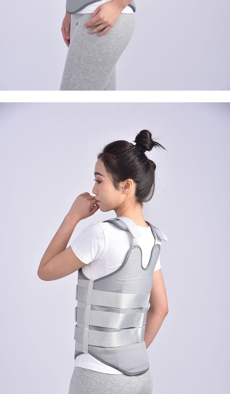 可调胸腰椎固定支具透气护腰背部支撑腰椎间盘脊椎骨折术后固定器