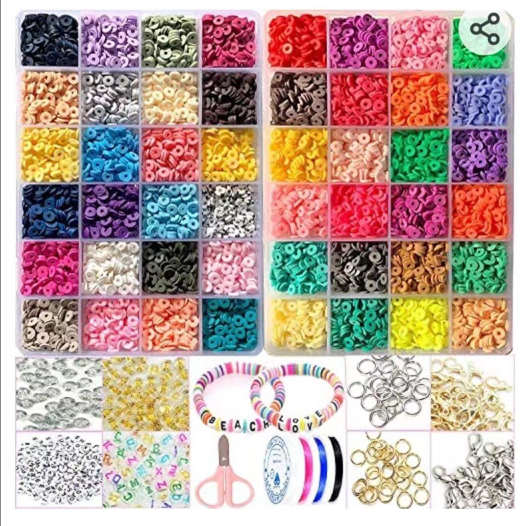 DIY Beaded 28 Grid Box Kit Solid Color Paint Micro Glass Bead DIY Bracelet Necklace Accessories Color Small Rice-Shaped Beads