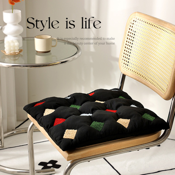 学生坐垫椅垫四季通用钩花家用餐桌座垫屁垫海绵坐垫餐椅椅子垫