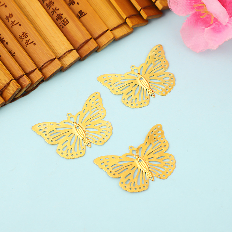 Creative Hollow Metal Flat Pansy Pieces Antique DIY Headdress for Han Chinese Clothing Handmade Material Jewelry Accessories Wholesale