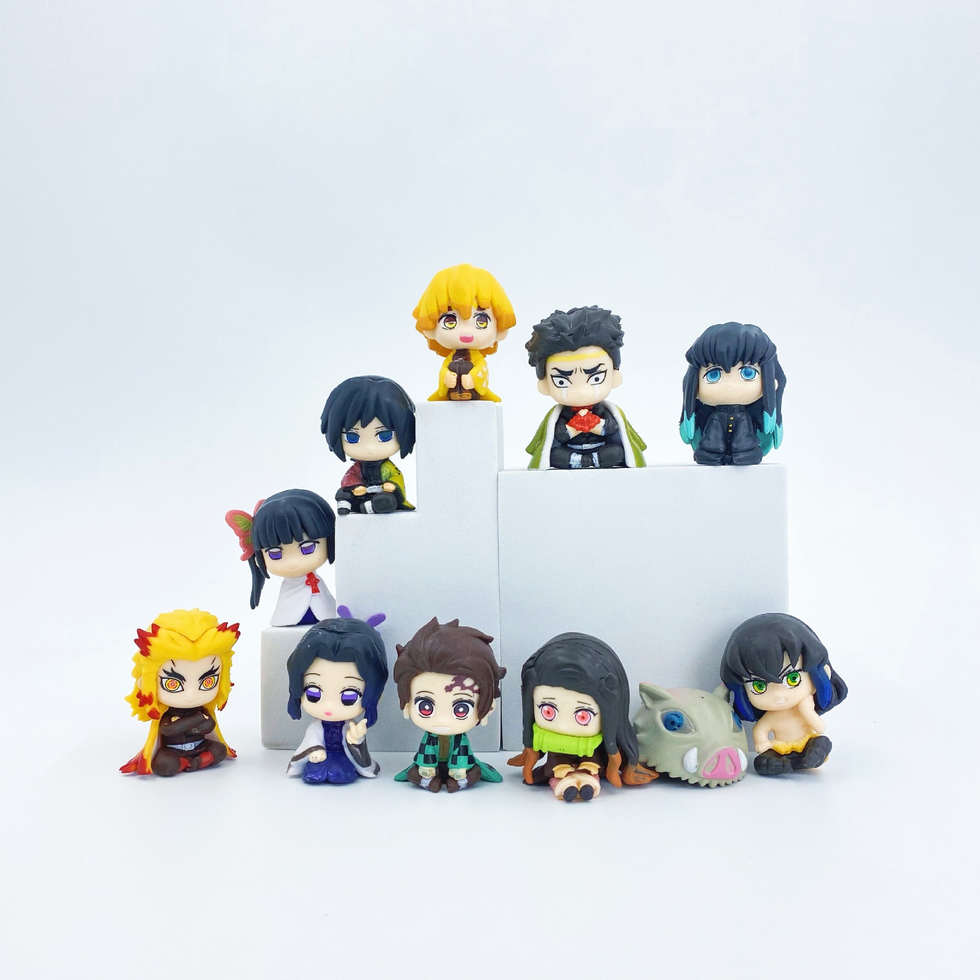 蛋糕摆件鬼灭之刃盲盒二次元动漫祢豆子第一弹炭治郎善逸迷你公仔