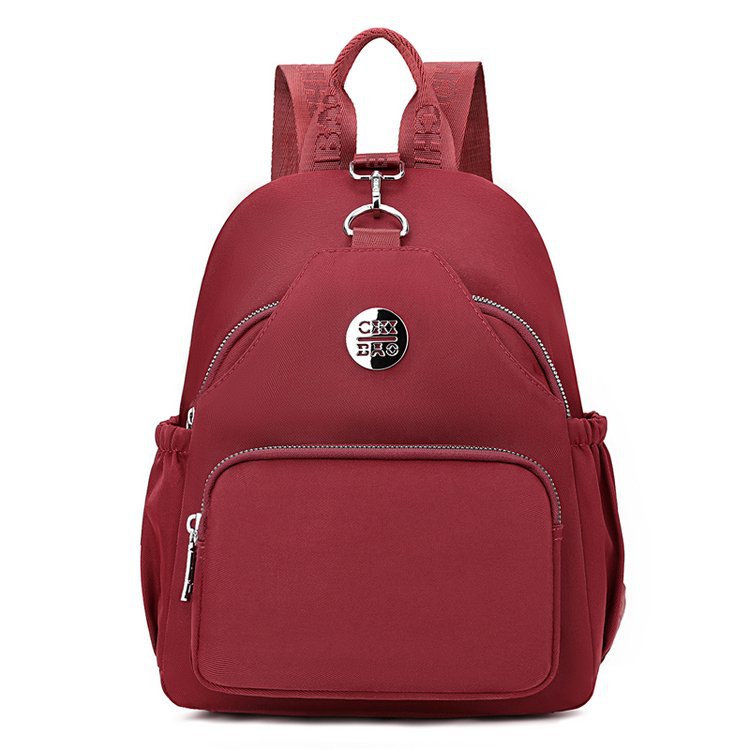 Backpack Female 2024 New Fashion Simple Lightweight Oxford Cloth Small Backpack Work Commuter Bag