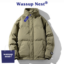 WASSUP NEST棉衣立领外套男款加绒加厚宽松晋江棉服棉袄冬季潮牌