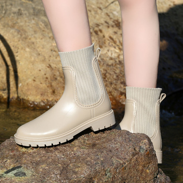 雨鞋成人女士雨靴女款外穿水靴女时尚中筒hunter雨靴小香靴子防滑