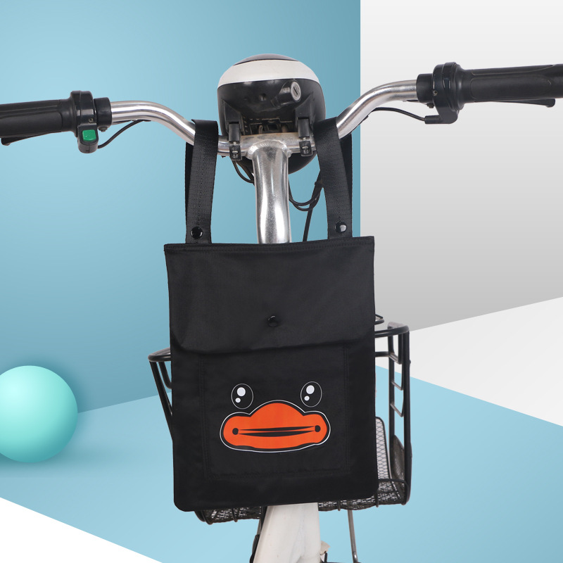 新款电动车前置挂包电瓶车挂兜储物袋摩托自行车头车把包挂袋防水