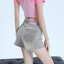 2023夏季新款后袋刺绣设计牛仔短裤女JEANS SHORTS WOMEN