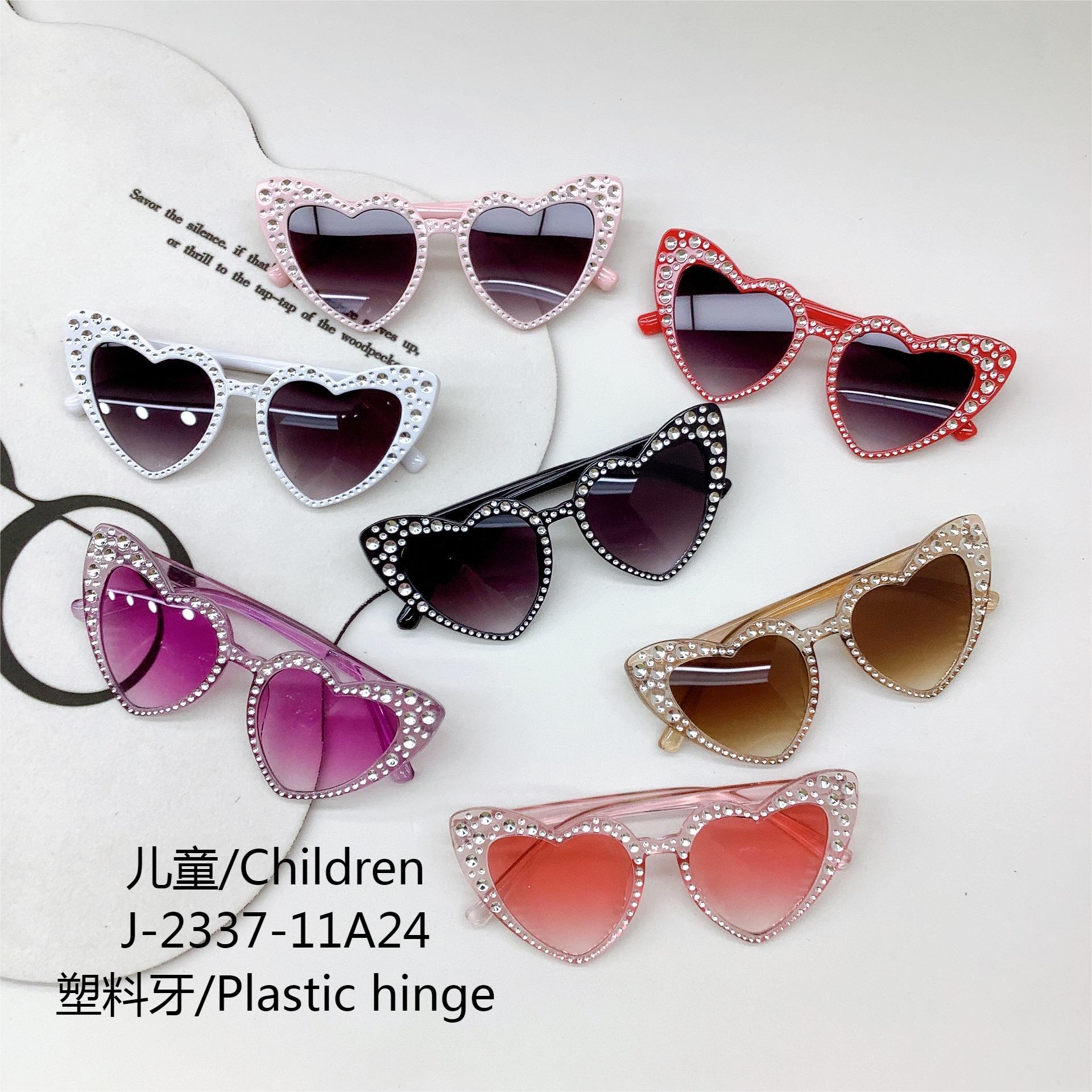 Cute Fashion Love Diamond Girls Sunglasses Sun Protection Sun Shade Kids Sunglasses Ball Party Boys Sunglasses Tide