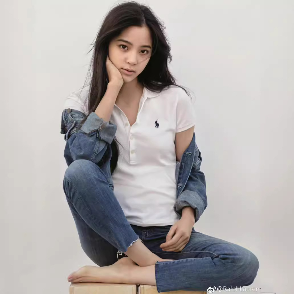 现货 欧阳娜娜同款拉夫劳伦小马标刺绣纯棉翻领polo衫女短袖t恤衫