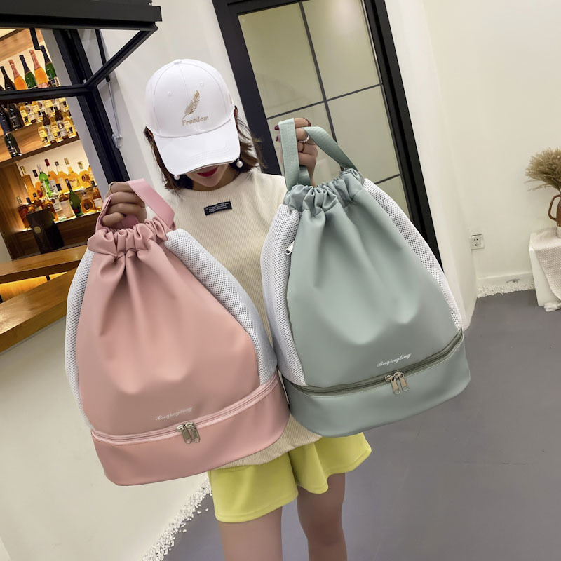 Wet and dry separation fitness bag women's new sports swimming yoga bag with shoes shoulder outdoor light travel backpack 900 Application Scenario