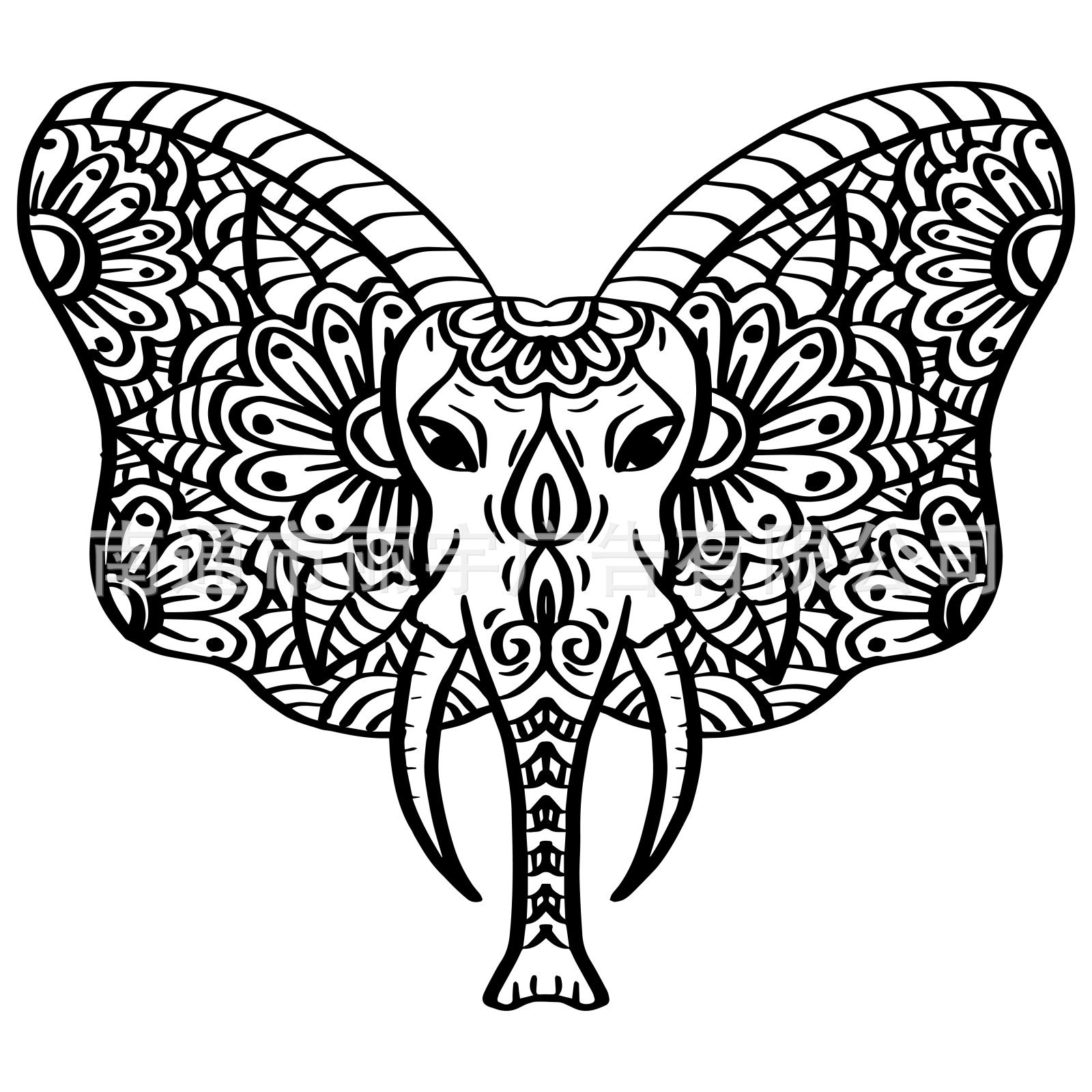 大象 动物 图案自粘可移除pvc 墙贴 贴纸 装饰贴车贴门贴跨境货源