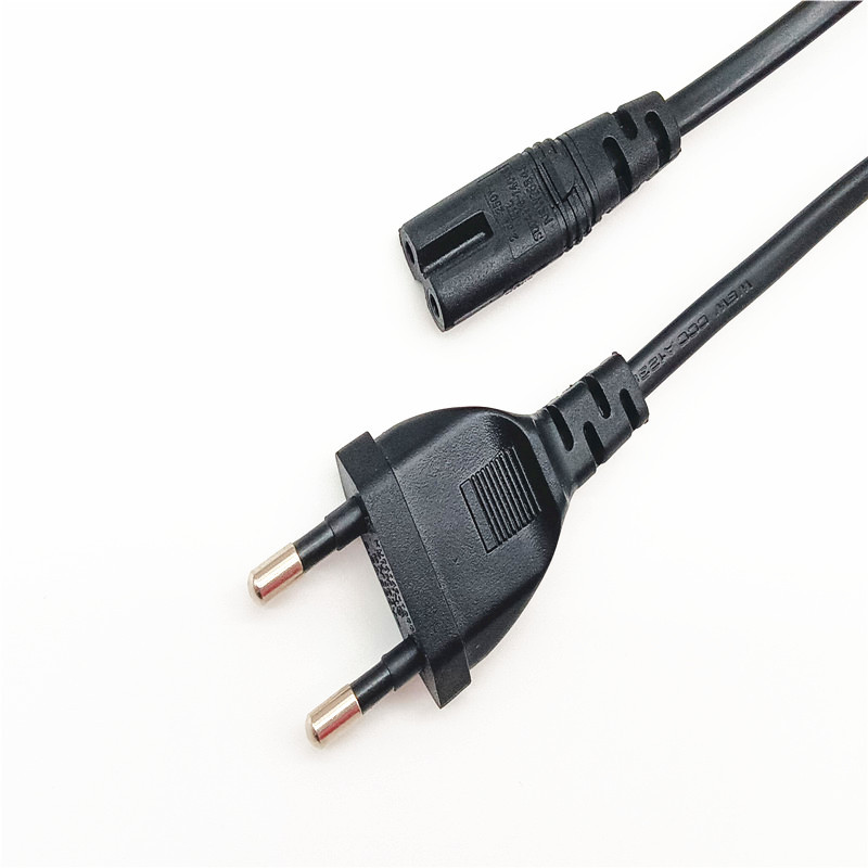 厂家vde欧式三插韩国插头欧规三插品字尾欧标法规烟斗插电源线