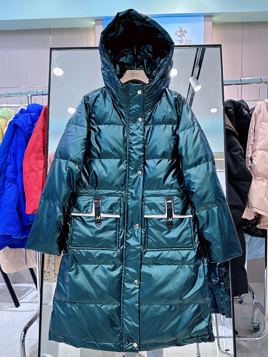 2023冬季新款韩版长款90白鸭绒羽绒服女款高端女嘉兴平湖市女装