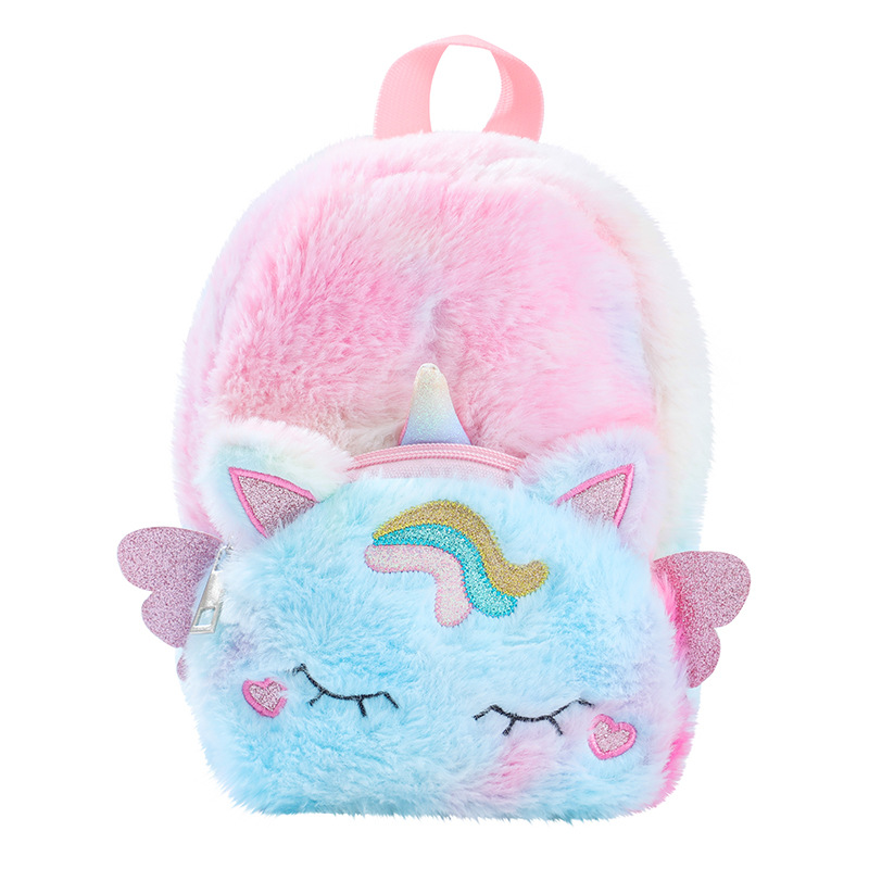 Unicorn Unicorn Plush Small Bookbag Teenage Leisure Backpack Backpack Cute Cartoon Toddler Storage Bag
