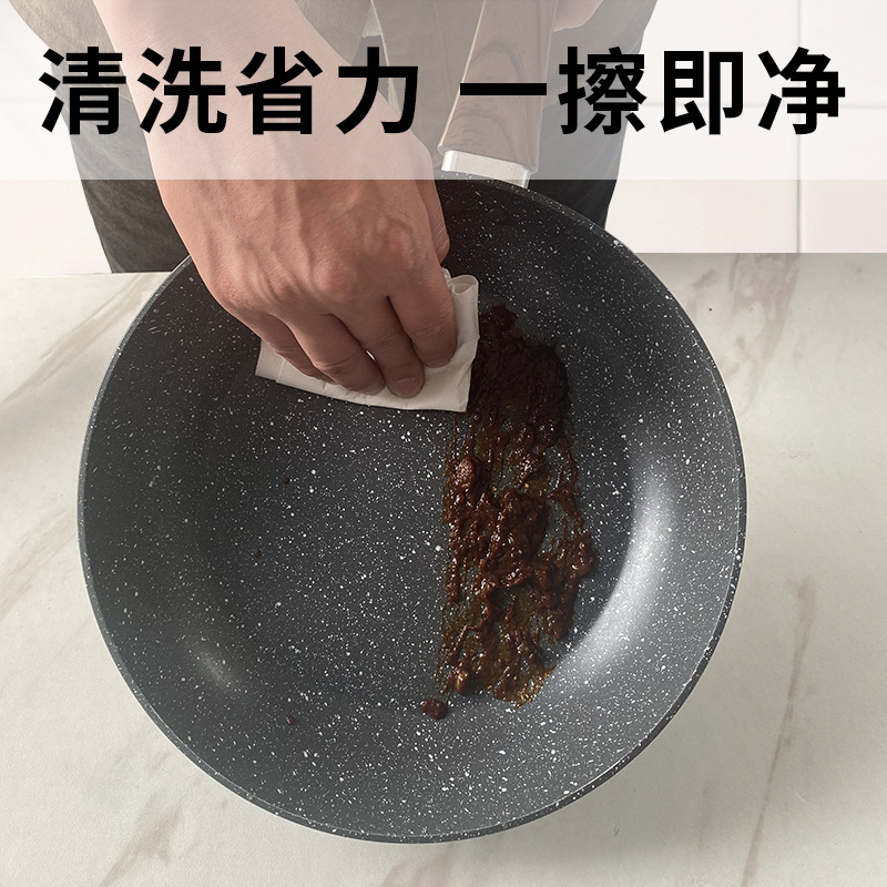 Medical Stone Non-Stick Pan Braising Frying Pan Fry Pan Steak Pancake Induction Cooker Gas Stove Universal