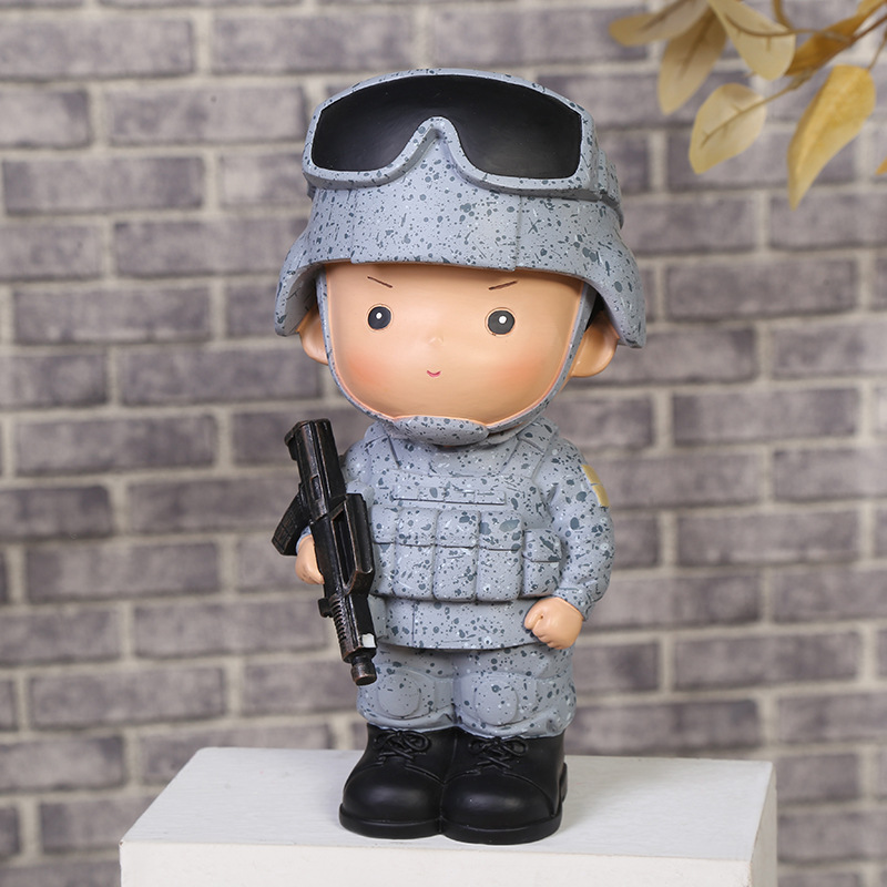 Iron Army Soul Special Forces Model Decoration Gifts Creative Graduation Gift Father's Day Veterans Gift Money Box