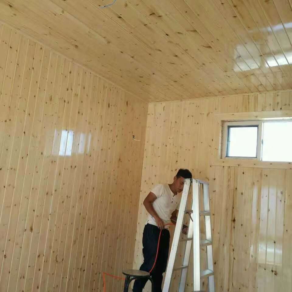 桑拿板实木免漆扣板吊顶阳台护墙板墙裙松木杉木防腐地板材小木屋