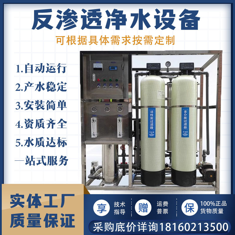 净水设备工厂纯水设备食品厂水处理反渗透设备RO反渗透纯净水设备