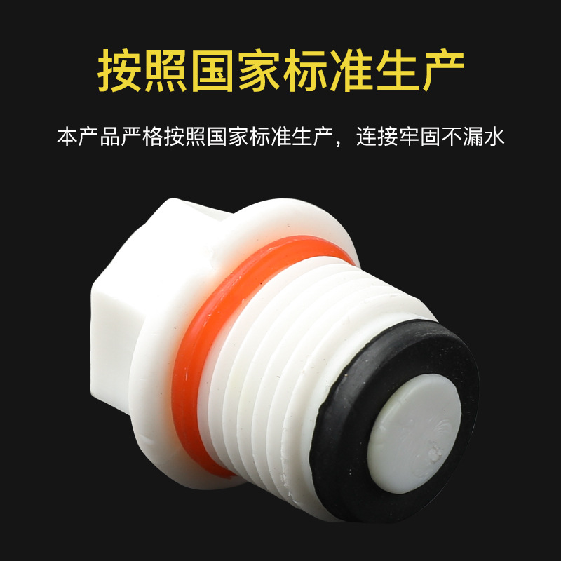 Boutique PPR Hose Accessories Plug Thickened PPR Plastic Pipe Plug Headband Belt Tire 4 Points 6 Points 1 Inch Outer Teeth Plug