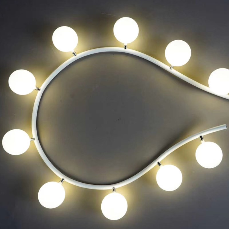 新款婚庆装饰奶白球led灯管可串联自由弯曲造型婚礼舞台布置创意