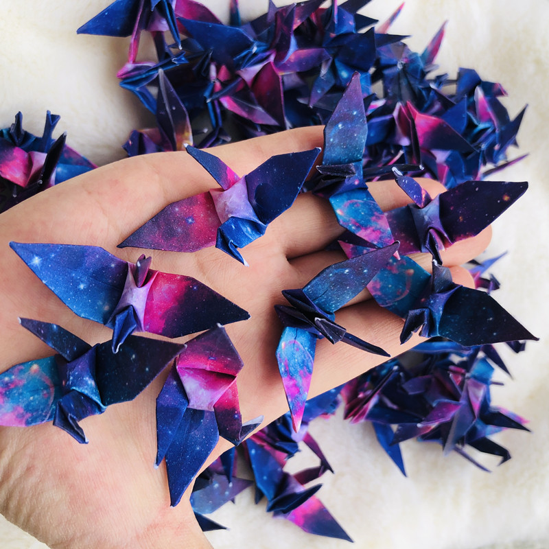 千纸鹤成品星空折纸复古节日婚庆七夕派对创意装饰手工折纸成品