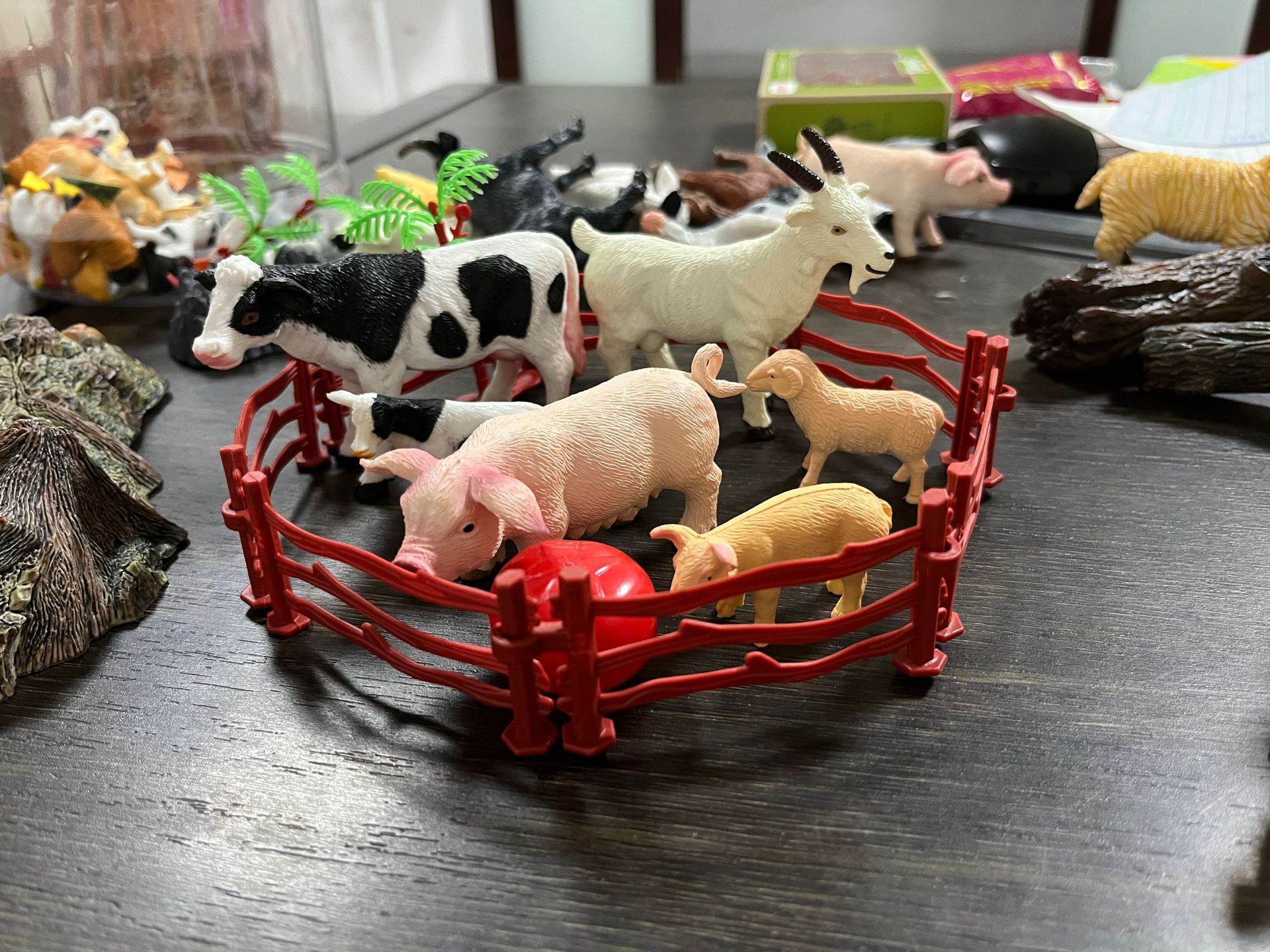 Children's Toy Farm Animal Model Simulation Poultry Cow Goat Pig Suit Simulation Animal Model Medium