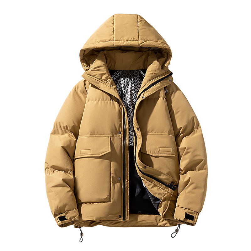 Overweight Man plus Size Hooded down Jacket Men's and Women's White Duck down Coat 2023 Winter New Trendy Brand Wide Bread Coat