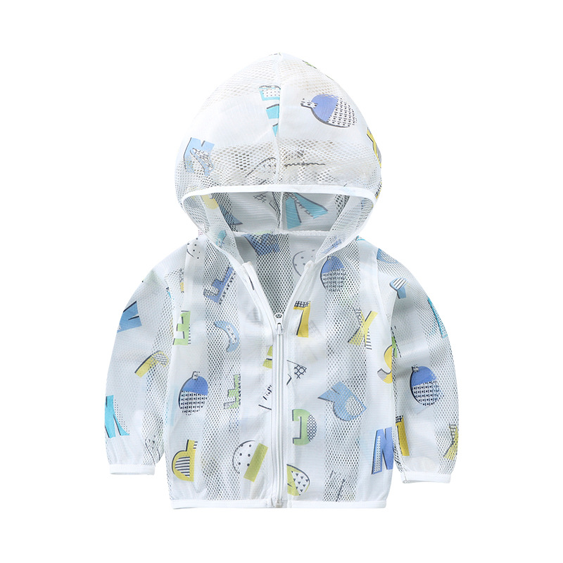 Summer New Children's Sun Protection Clothing Baby Sun-Protective Clothing Outdoor Breathable Lightweight Coat Children's Clothing Wind Shield Trendy Wholesale