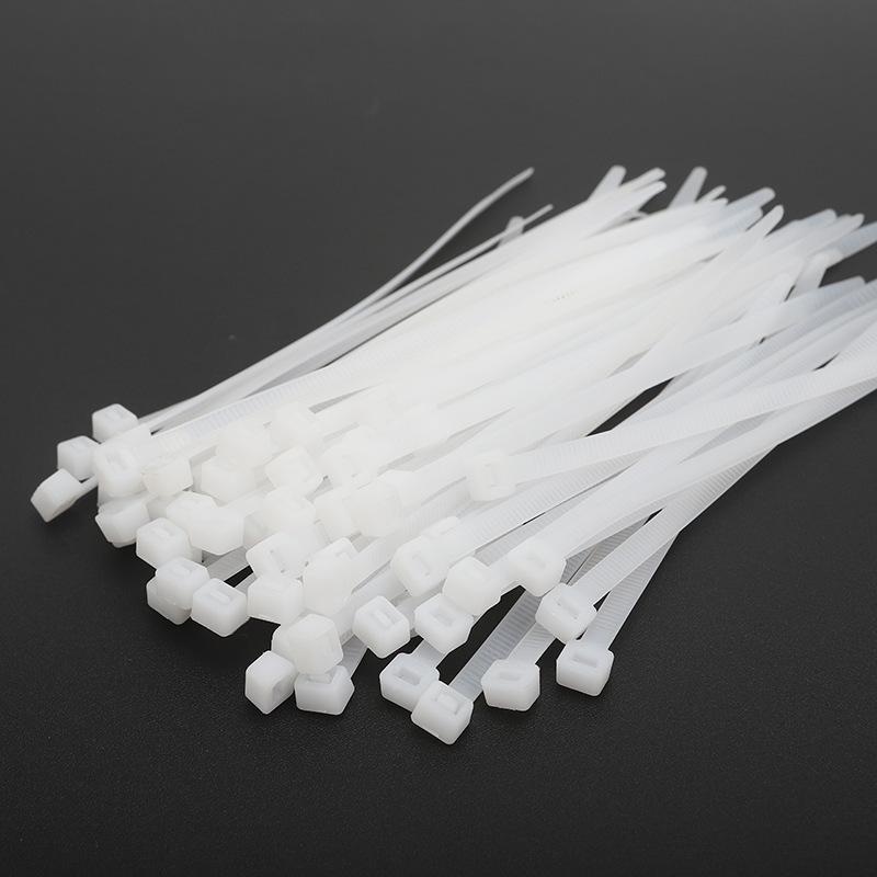 白色加厚卡扣固定扎带束线 带自锁式尼龙扎带 铁丝电线尼龙捆绑带