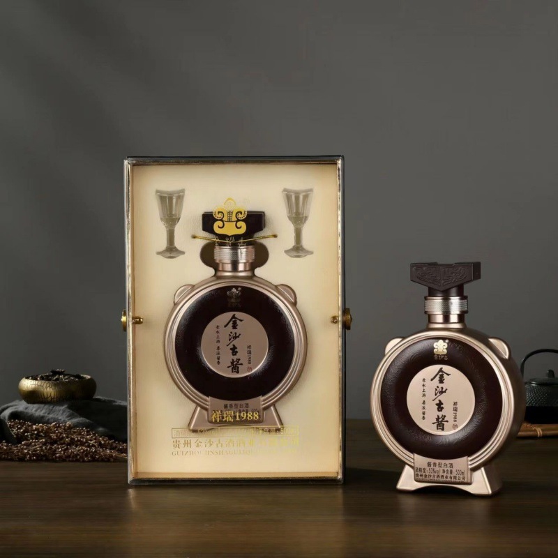 金沙古酱祥瑞1988 酱香型白酒53度 整箱500ml*6瓶纯粮礼盒装批发