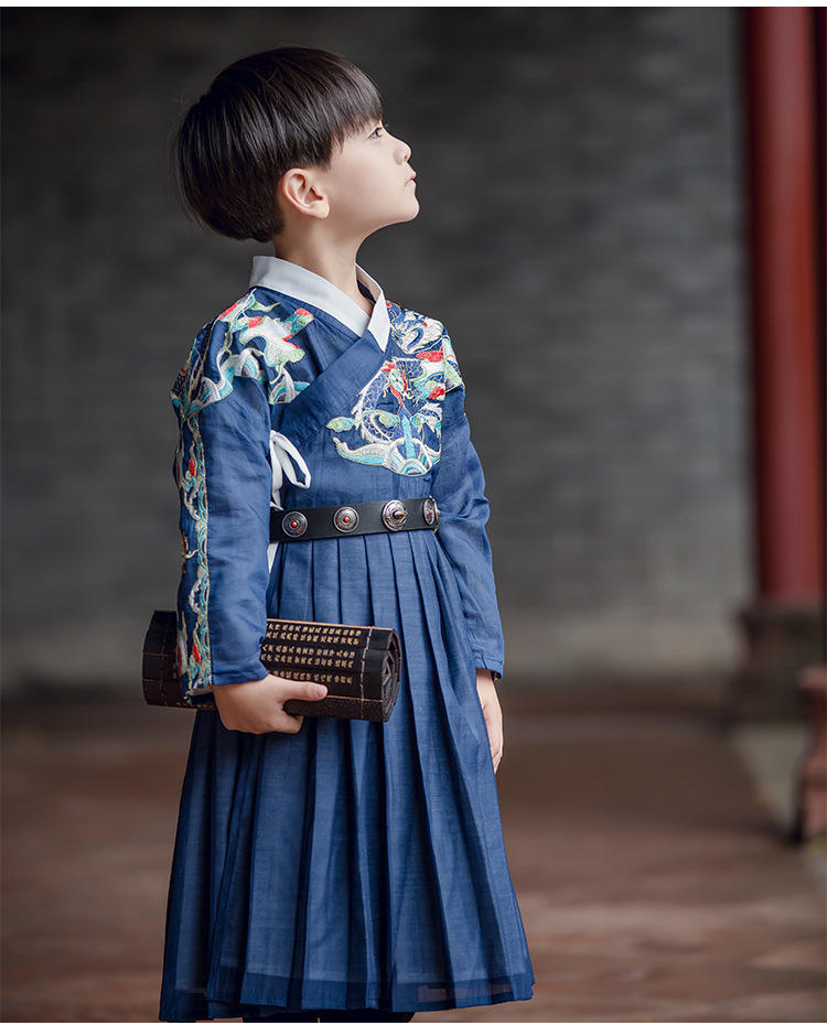 儿童古装男童汉服中国风女童唐装国学表演服宝宝古风童装套装秋季