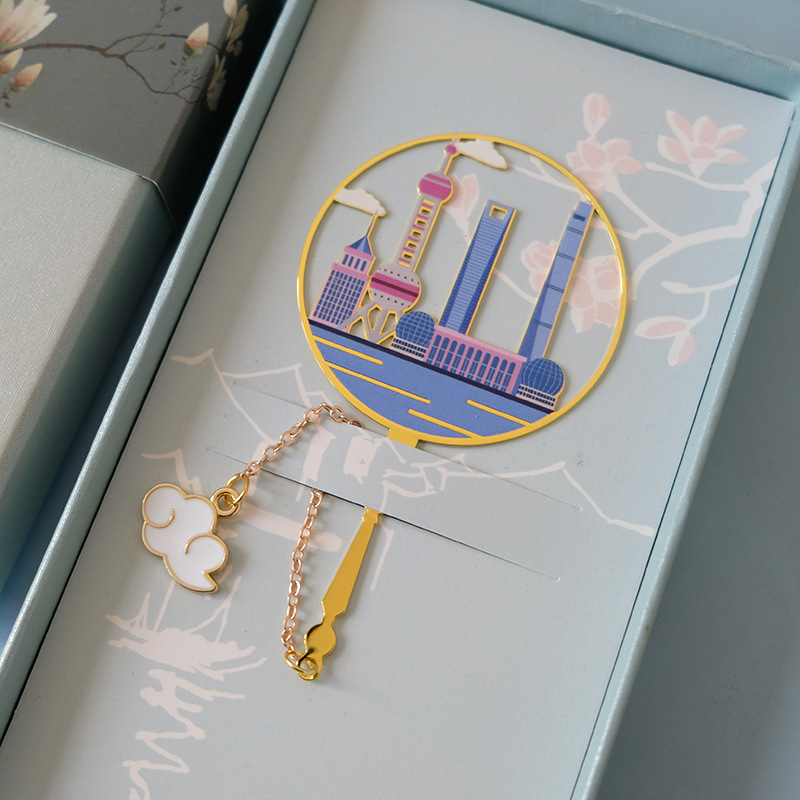 东方明珠金属书签风古典文艺镂空小清新礼物上海旅游纪念品