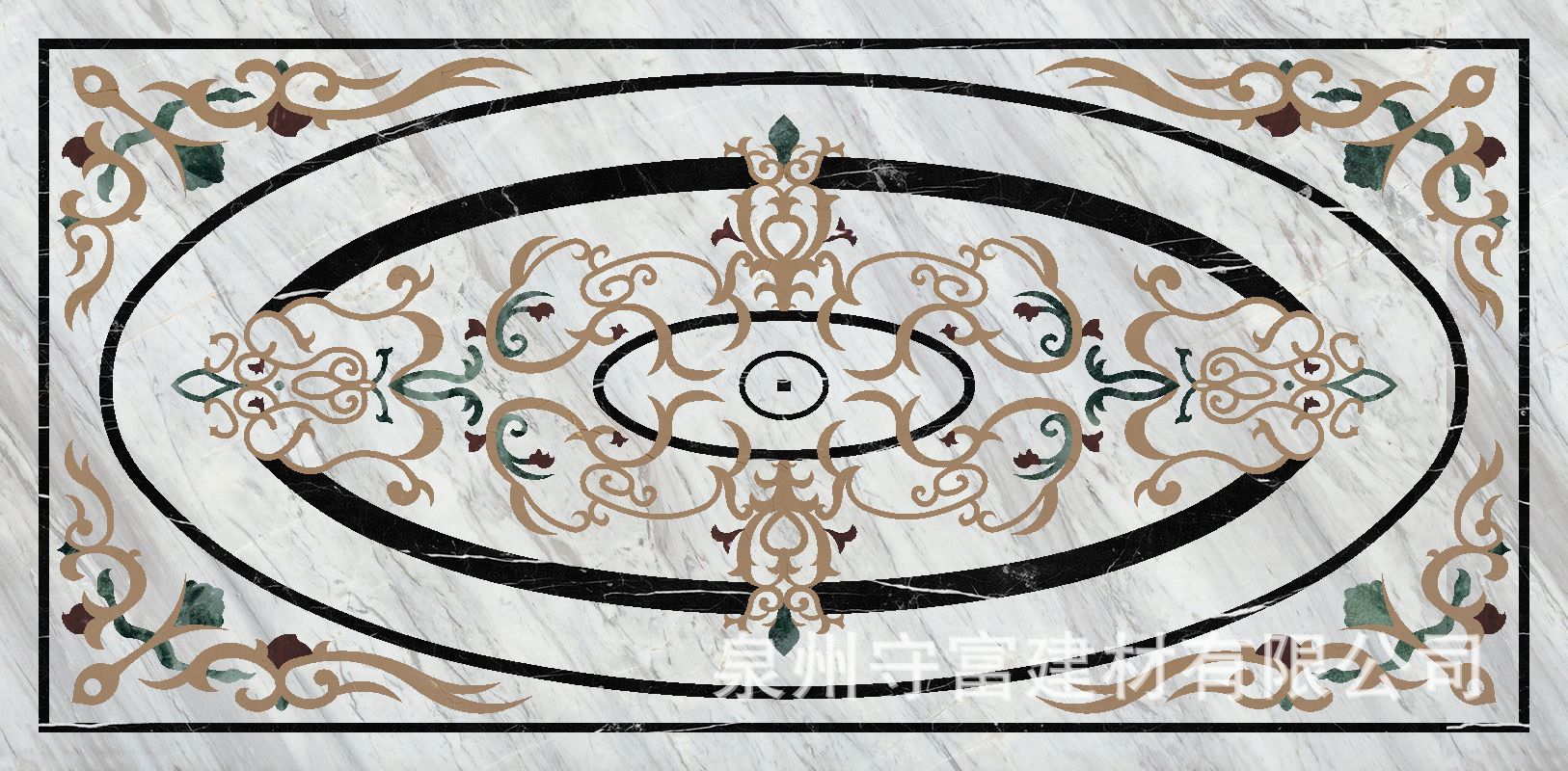 定制欧式水刀拼花大理石花岗岩别墅客厅餐厅玄关图案形状定制