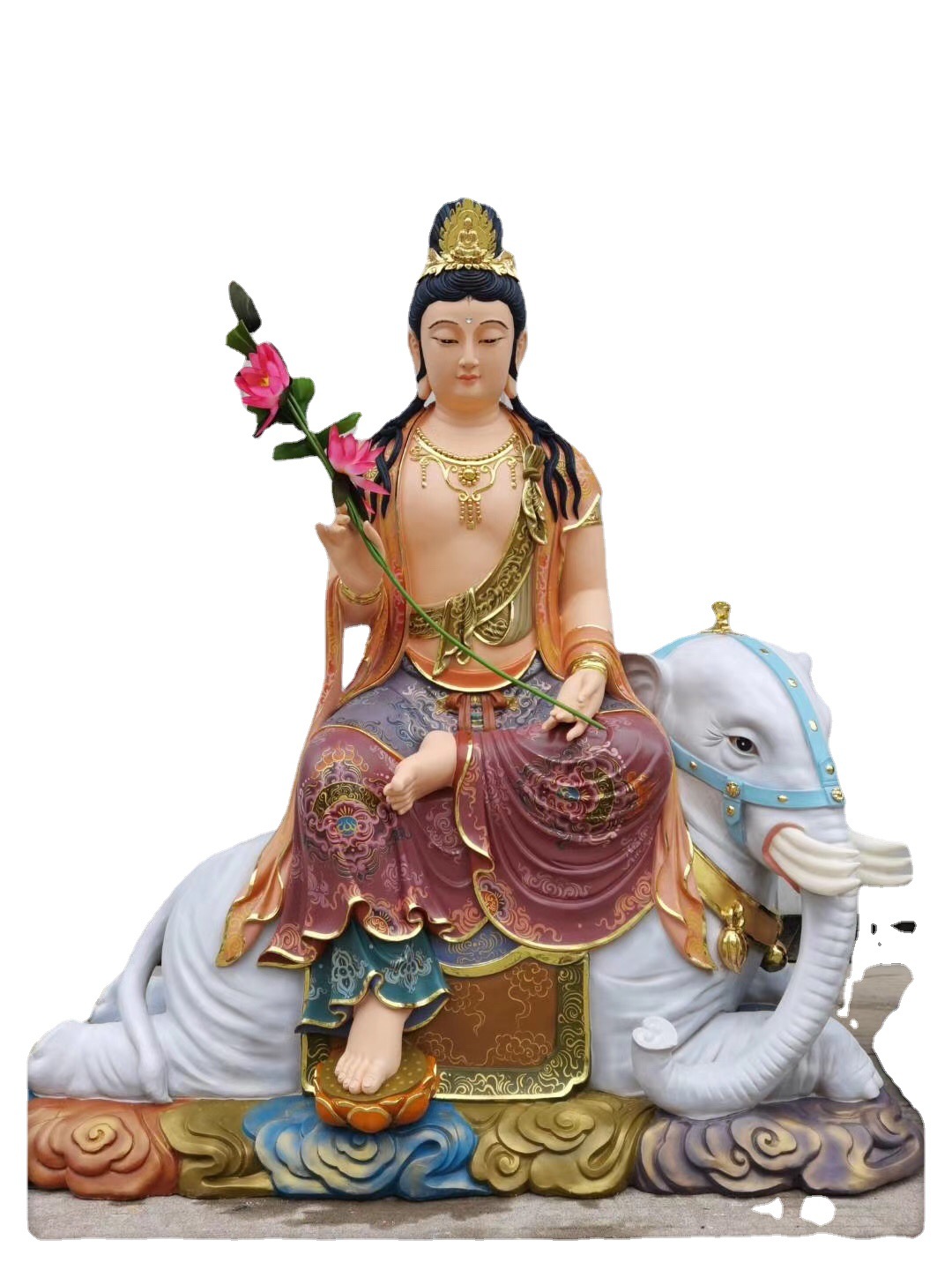 玻璃钢佛像厂家生产定制文殊普贤菩萨