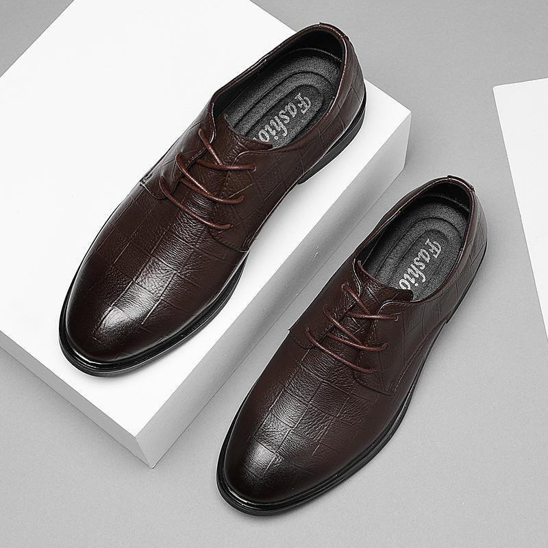 意大利精品皮鞋男商务正装真皮潮流百搭低帮软底头层牛皮休闲男鞋