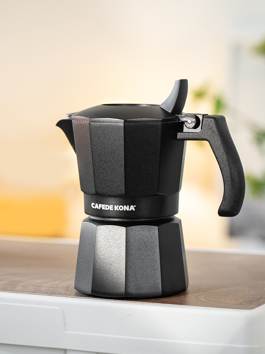 cafede kona摩卡壶双阀意式浓缩煮咖啡壶家用便携式户外露营器具