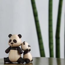创意可爱熊猫玩偶手办摆件家居饰品桌面房间布置摆设