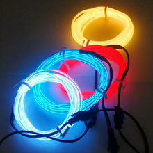 冷光线EL发光线冷光源装饰发光管柔性LED灯光管发光丝1米3伏