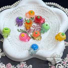 夜光水果蔬菜小乌龟树脂DIY饰品配件星星人萌粒手工摆件