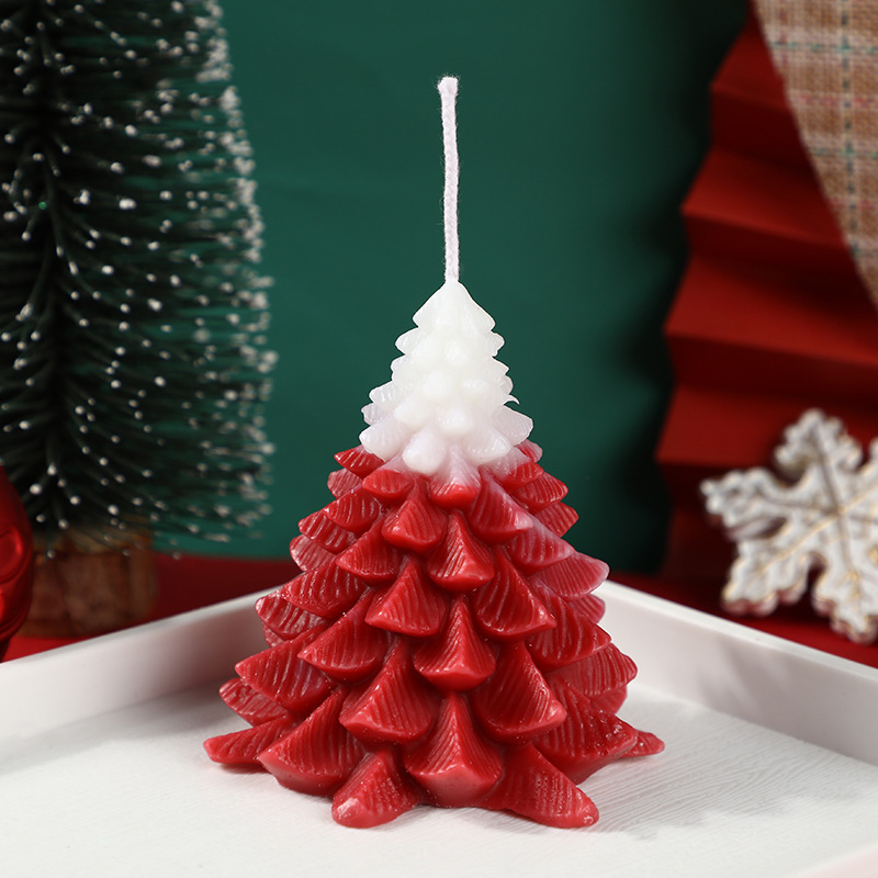 Handmade Christmas Aromatherapy Candle Wholesale Custom Holiday Atmosphere Decoration Christmas Tree Shape Candle Amazon