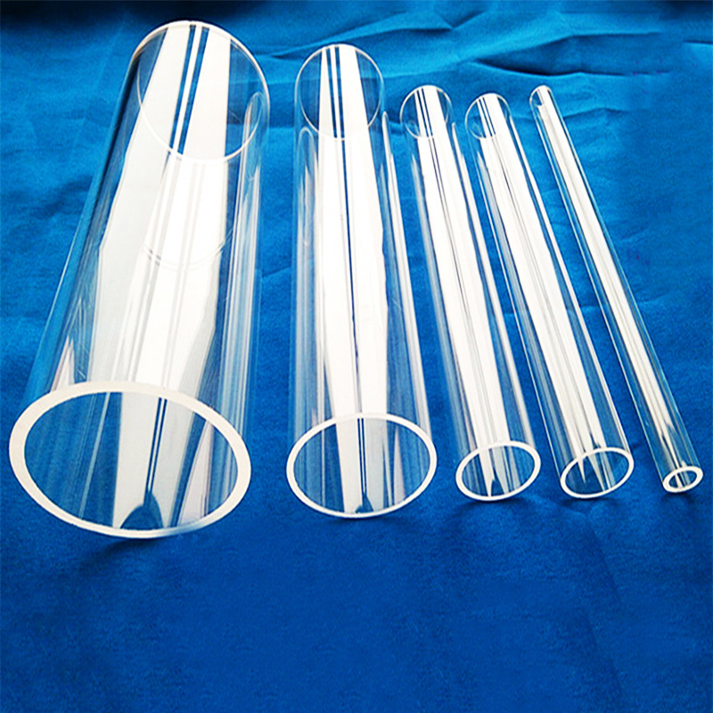 大口径厚壁石英管护套测试耐高温脱羟高纯石英制品厂家可定 制