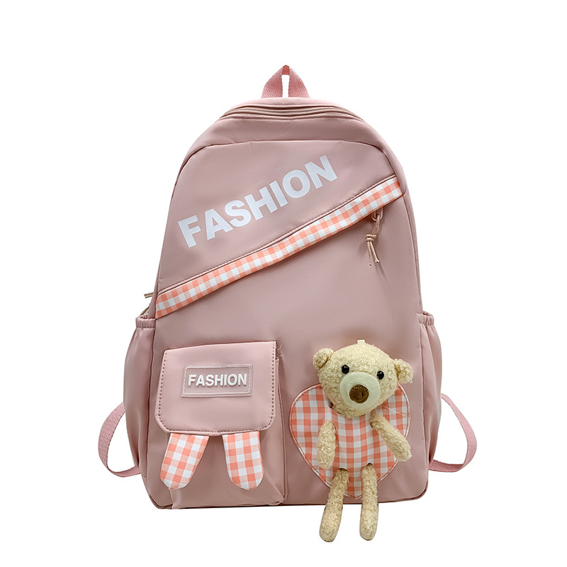 Wholesale Female Junior High School Student High School Student Bag Simple New Summer College Students' Backpack Middle School Student Large Capacity Schoolbag