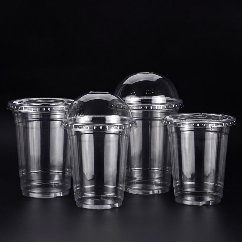 睿琪琳500ml一次性高透pet塑料冷饮400美式冰咖啡杯400ml奶茶杯