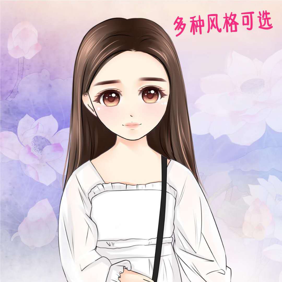 q版手绘头像卡通人物形象设计情侣真人照片转手绘漫画卡通logo