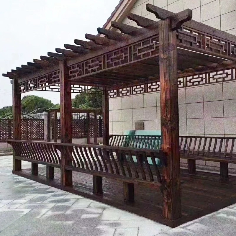 长廊廊架古建景观葡萄架户外走廊凉亭车雨棚庭院爬藤架-阿里巴巴