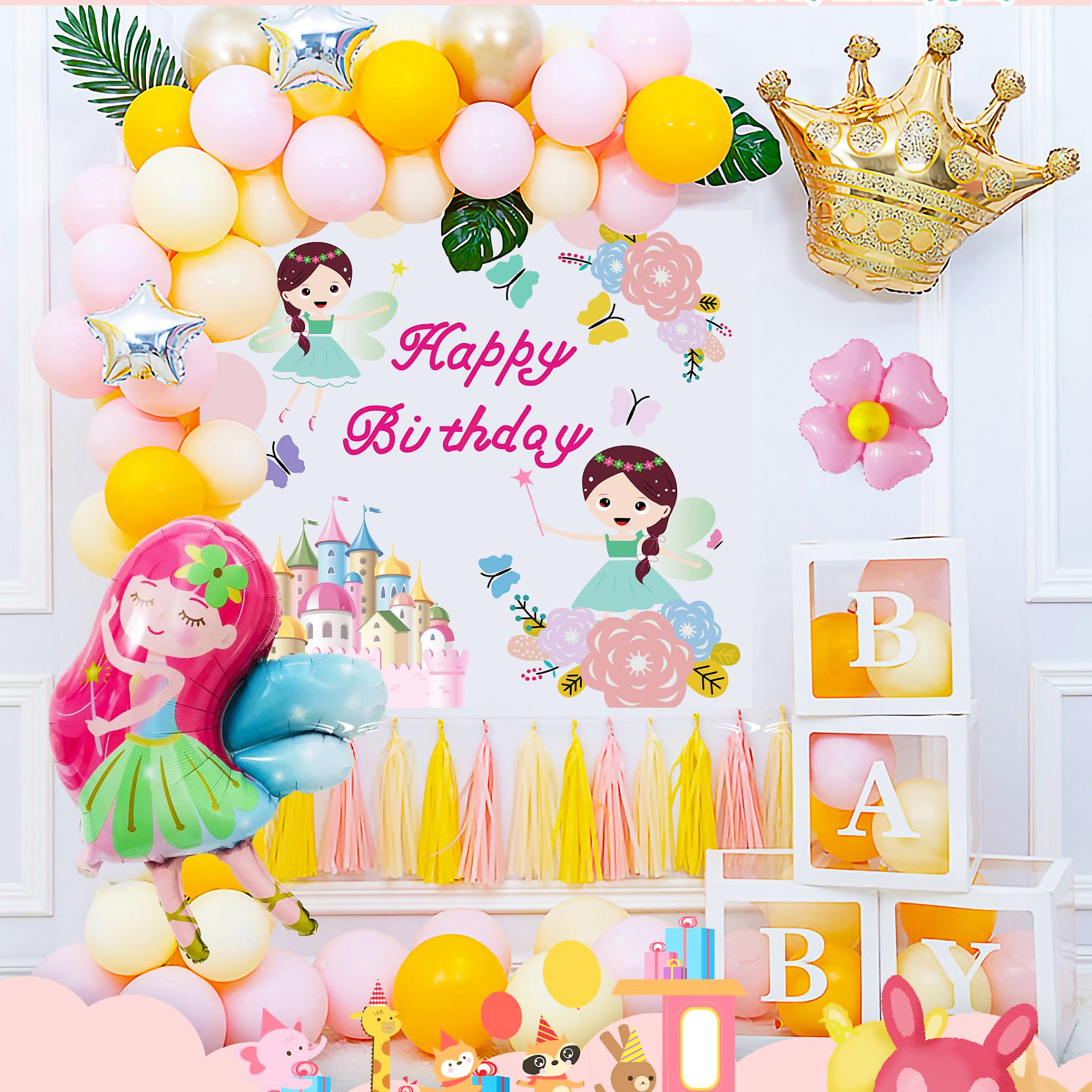 Balloon Assembly Birthday Party Balloon Layout Decoration Suit Customized Wedding Gift Children Theme Decoration